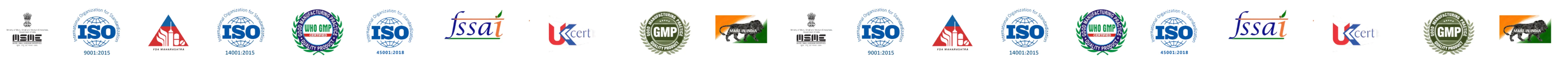 Certifying bodies: ISO, WHO GMP, FSSAI, UKAS and other accreditations